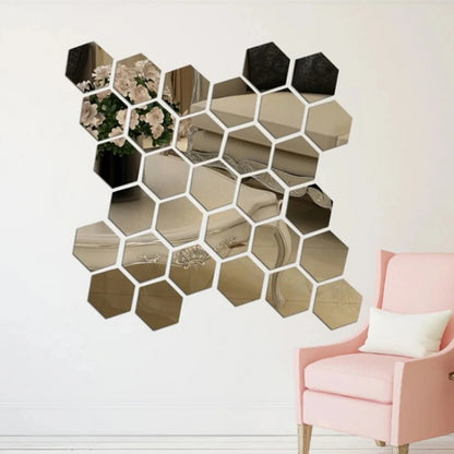 Espejos Adhesivos Hexagonal  x12 x24 x36 Laminas