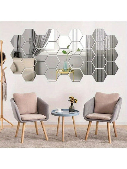 Espejos Adhesivos Hexagonal  x10 x20 x30 Láminas